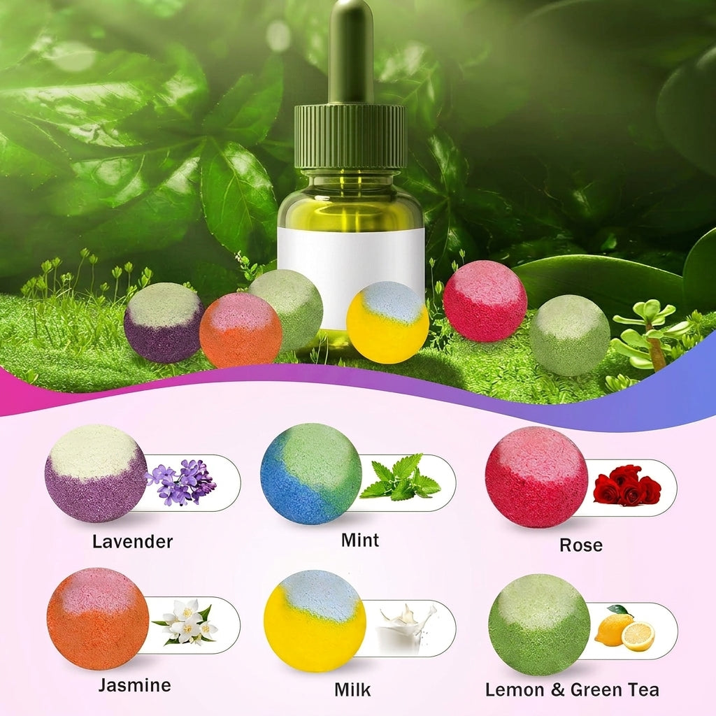 60 Pcs Bath Bombs Set - Massive Quantity Natural Bath Bombs for Kids/Women/Men