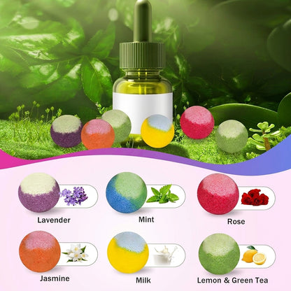 60 Pcs Bath Bombs Set - Massive Quantity Natural Bath Bombs for Kids/Women/Men