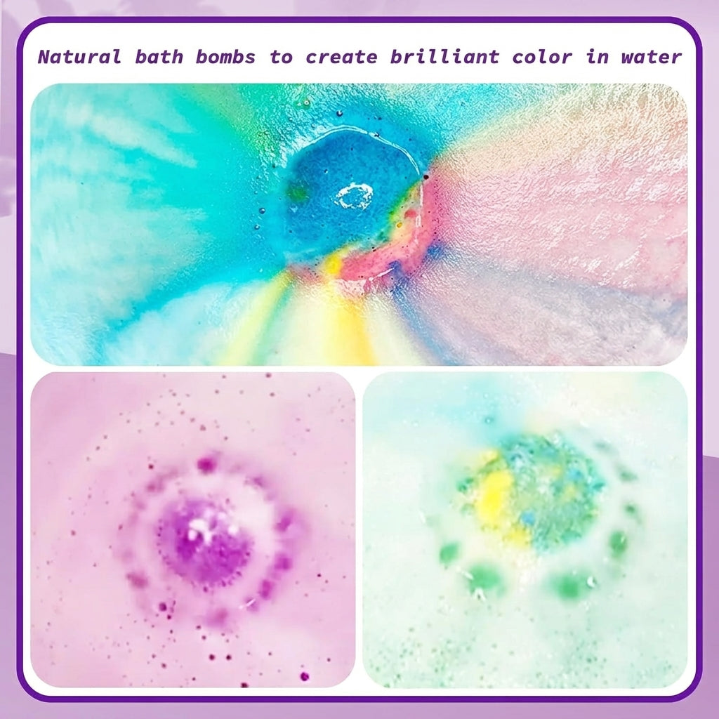 24 Pcs Bath Bombs Set - Massive Quantity Natural Bath Bombs for Kids/Women/Men
