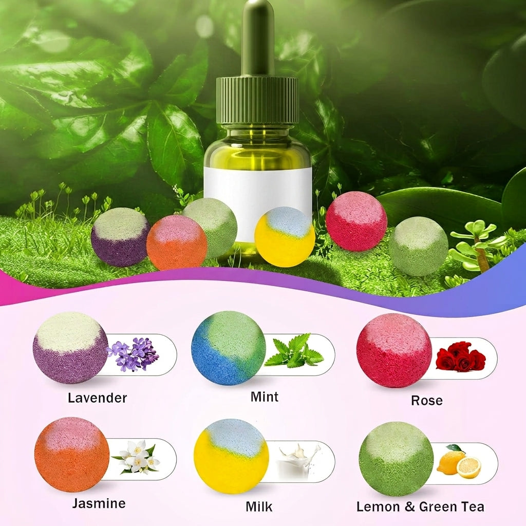 24 Pcs Bath Bombs Set - Massive Quantity Natural Bath Bombs for Kids/Women/Men