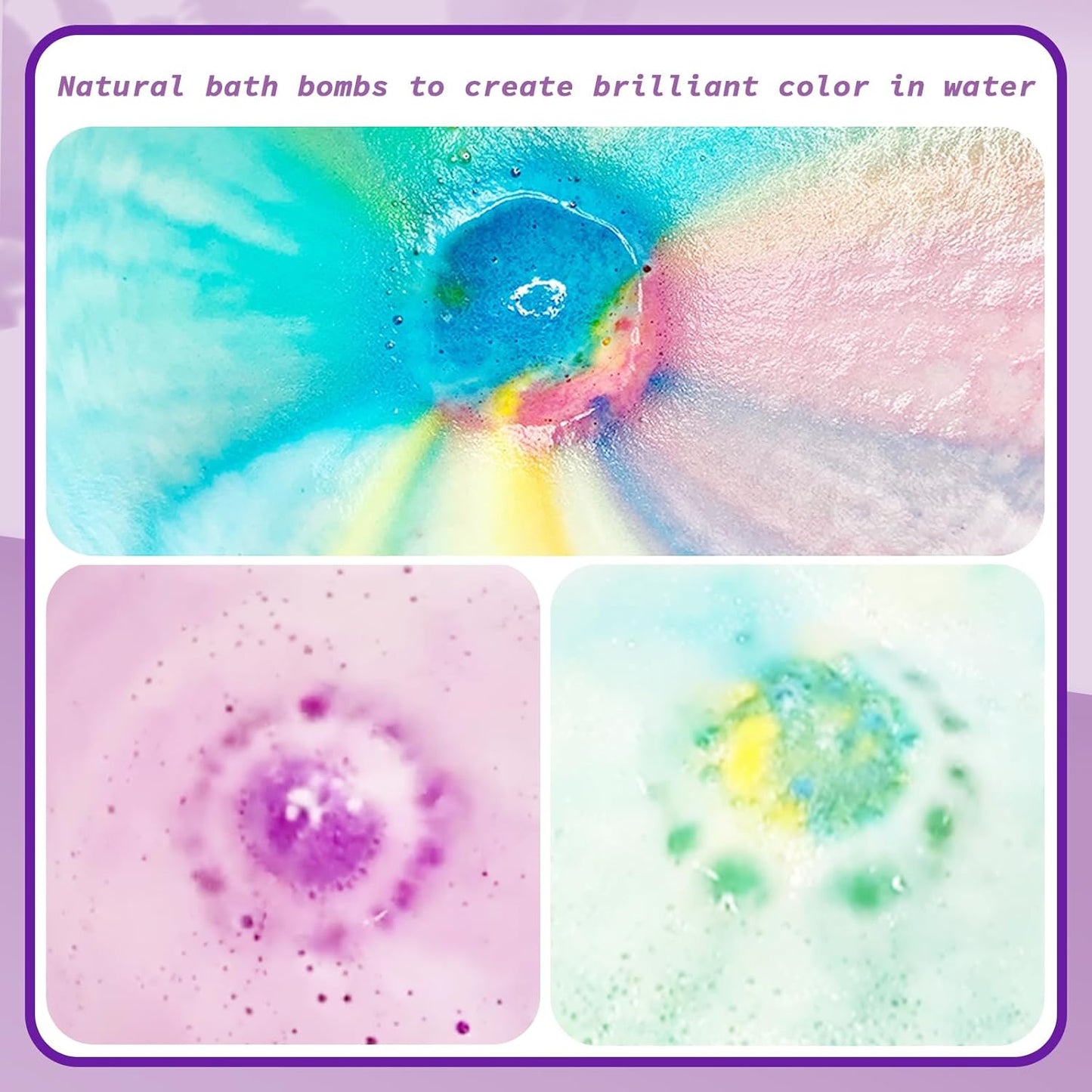 24 Pcs Bath Bombs Set - Massive Quantity Natural Bath Bombs for Kids/Women/Men