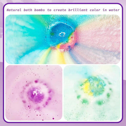 24 Pcs Bath Bombs Set - Massive Quantity Natural Bath Bombs for Kids/Women/Men