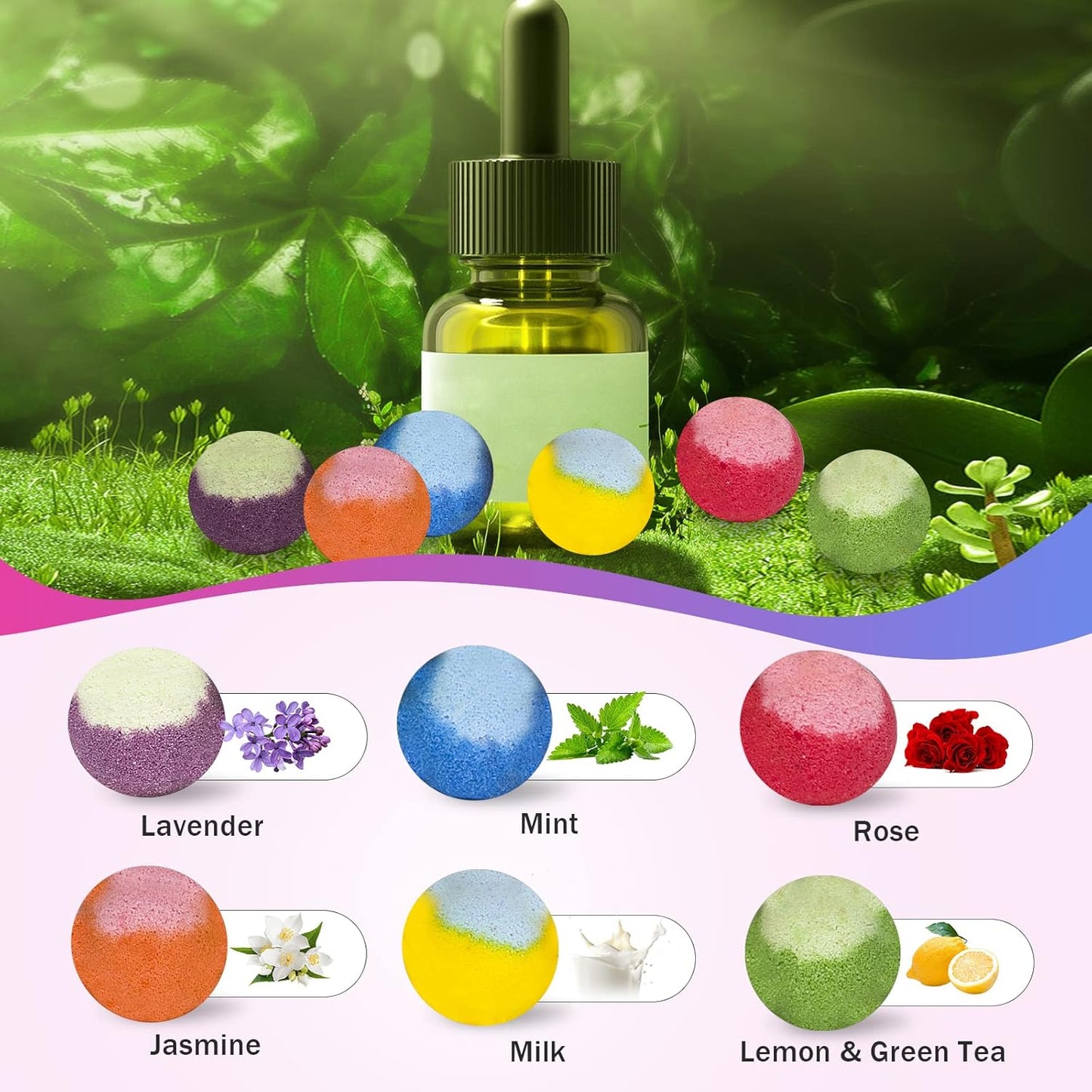 24 Pcs Bath Bombs Set - Massive Quantity Natural Bath Bombs for Kids/Women/Men
