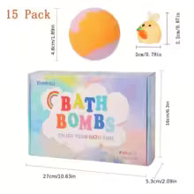 24 Pcs Bath Bombs Set - Massive Quantity Natural Bath Bombs for Kids/Women/Men
