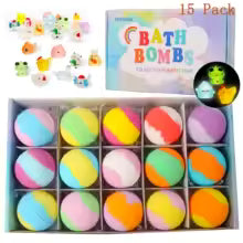 24 Pcs Bath Bombs Set - Massive Quantity Natural Bath Bombs for Kids/Women/Men