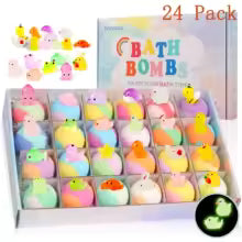 24 Pcs Bath Bombs Set - Massive Quantity Natural Bath Bombs for Kids/Women/Men
