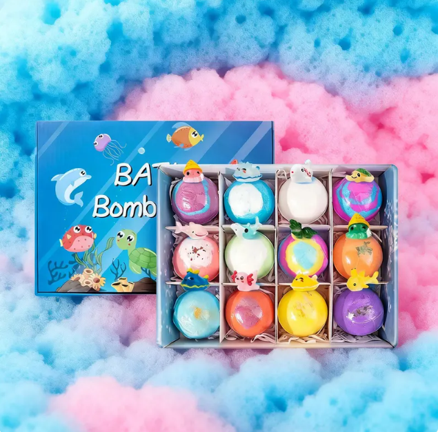 12-Piece Ocean Surprise Toy Bath Bomb Set